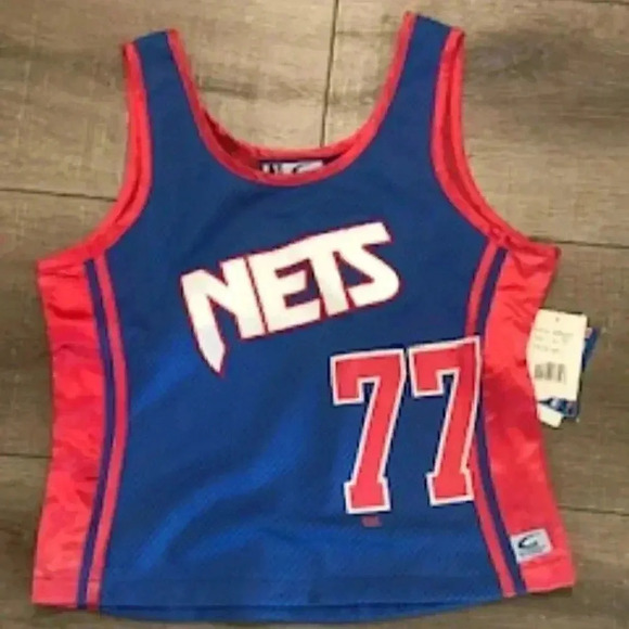 NEW NBA Jersery  Nets Cropped Tank Top Womens Sz XL NWT - Picture 1 of 4